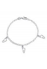 superb dangling footprints baby charm bracelets